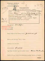 Applicant: Seidl, Ottokar; born 18.5.1885 in Nový Bydžov (Czech Republic); single.