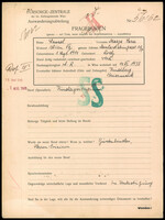 Applicant: Sensel, Marza Sara or Maschar; born 1.9.1914 in Łódź (Poland); married.