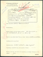 Applicant: Reich, Israel; born 18.7.1883 in Cudnow (Ukraine); married.