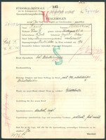 Applicant: Reich, Heinrich; born 14.7. in Grybow (Poland); married.