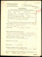 Applicant: Rosenbaum, Alois; born 21.6.1903 in Vienna (Austria); single.