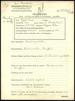 Applicant: Wand, Rafael; born 29.5.1907 in Podgorze (Krakow, Poland); married.