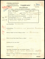 Applicant: Weigel, Jacob; born 23.8.1904 in Dornavatra (Romania); single.