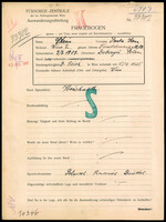 Applicant: Stein, Perta Sara; born 3.3.1903 in Dobrzyn (Poland); married.