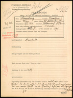 Applicant: Rosenberg, Karoline; born 3.1.1874 in Zellerndorf; widowed.