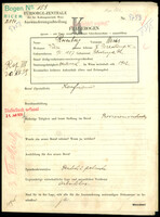 Applicant: Rosenberg, Osias; born 5.5.1887 in Podwoloczyska; no status registered.