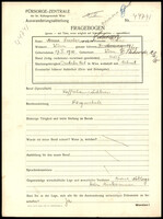 Applicant: Lercher, Anni; born 17.1.1910 in Vienna (Austria); single.