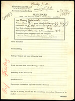 Applicant: Knöpfelmacher, Hedwig; born 14.10.1898 in Hustopeče (Czech Republic) ; single.