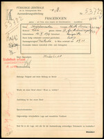 Applicant: Knöpfelmacher, Herta Sara; born 16.10.1907 in Hustopeče (Czech Republic) ; single.