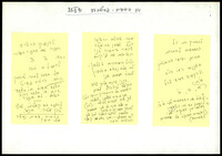 רשימות בכתב יד - מאת עפרה אליגון.