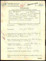 Applicant: Goldstein, Simon; born 29.8.1904 in Krakau; married.