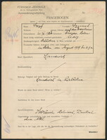 Applicant: Szyf, Szmul; born 21.7.1912 in Pińczów (Województwo Świętokrzyskie, Poland); single.