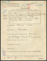 Applicant: Szymborski, Aron Mendel; born 12.1.1896 in Jedwabne (Poland); married.