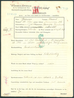 Applicant: Granirer, Israel; born 5.7.1900 in Rarancze (Ukraine); married.