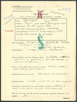Applicant: Spiegel, Béla; born 8.11.1883 in Tata (Hungary); married.