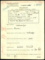 Applicant: Schnitzer, Ludwig; born 12.1.1886 in Wizenka (Ukraine); married.