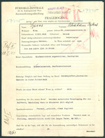 Applicant: Spies, Abraham Jakob; born 9.12.1896 in Ostrow; married.