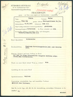 Applicant: Schulz, Walter; born 10.11.1903 in Linz (Austria); divorced.