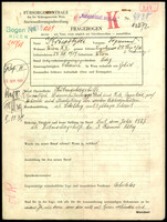 Applicant: Kriwitzki, Sigmund; born 24.12.1909 in Vienna (Austria); single.