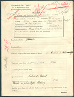 Applicant: Schwarz, Chaim; born 25.5.1897 in Sokalʹ (Ukraine); married.