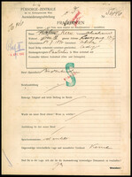 Applicant: Korn, Abraham; born 14.7.1892 in Izbica Lubelska (Poland); single.
