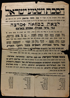 הסכת ושמע ישראל : באספה הגדולה שהתקיימה בבית מרן ... צבי פסח פראנק ... אשר השתתפו בה הרבנים ... חברי הרבנות הראשית לא"י ... הוחלט לצאת במחאה נמרצה נגד גדול ואכילת שפנים בארצנו.
