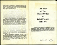 The rule of the Third Order of Saint Francis, 1221-1971.