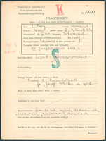 Applicant: Löwy, Armand; born 5.11.1912 in Istanbul (Turkey); single.