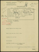 Applicant: Weiss, Werner Israel; born 2.5.1914 in Düsseldorf; married.