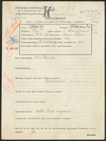 Applicant: Weisz, Alexander; born 28.6.1901 in Moson (Hungary); single.