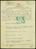 Applicant: Weisz, Chaim; born 23.10.1888 in Turka Am Stry; married.
