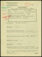 Applicant: Weisz, Josef; born 9.9.1884 in Verbó (Slovakia); married.