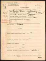 Applicant: Stern, Rosalie; born 16.8.1873 in Brno (Czech Republic); widowed.