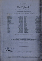 The Dybbuk - adopted from Habima production.