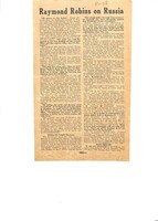 Press clippings from American papers on Soviet Russia.