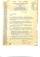 Minutes, leaflets and reports of the American Civil Liberties Bureau.