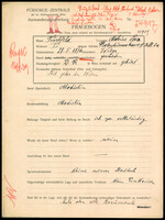 Applicant: Tuchfeld, Malvine; born 28.5.1876 in Vienna (Austria); divorced.