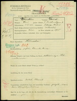 Applicant: Weinstein, David; born 11.10.1883 in Odessa; married.