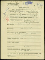 Applicant: Wellisch, Adolf; born 15.10.1861 in Lackenbach (Austria); widowed.