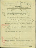 Applicant: Wenkert, Josef; born 8.3.1893 in Zaleszczyki; divorced.