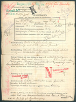 Applicant: Willdorff, Josef; born 20.1.1905 in Vienna (Austria); single.