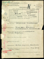 Applicant: Wolf, Ernst; born 16.2.1885 in Vienna (Austria); married.