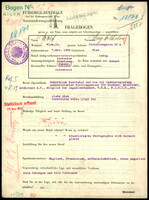 Applicant: Wolf, Wilhelm; born 7.11.1898 in Vienna (Austria); single.