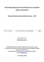 A. Posner: Predigten (Jugendgottesdienst).