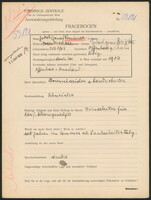 Applicant: Vimiosner, Jakob Jonas; born 2.12.1905 in Offenbach am Main (Germany); single.