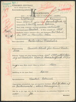 Applicant: Wettreich, Edmund; born 5.11.1890 in Pobereže (Ukraine); married.