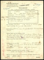 Applicant: Weiss, Abraham; born 20.9.1883 in Wlodzimirze; married.