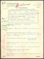 Applicant: Winzer, Samuel; born 12.5.1884 in Stara Wieś (Poland); married.