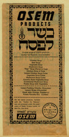 Osem products kosher for Passover.