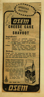 Osem cheese cake for Shavout.